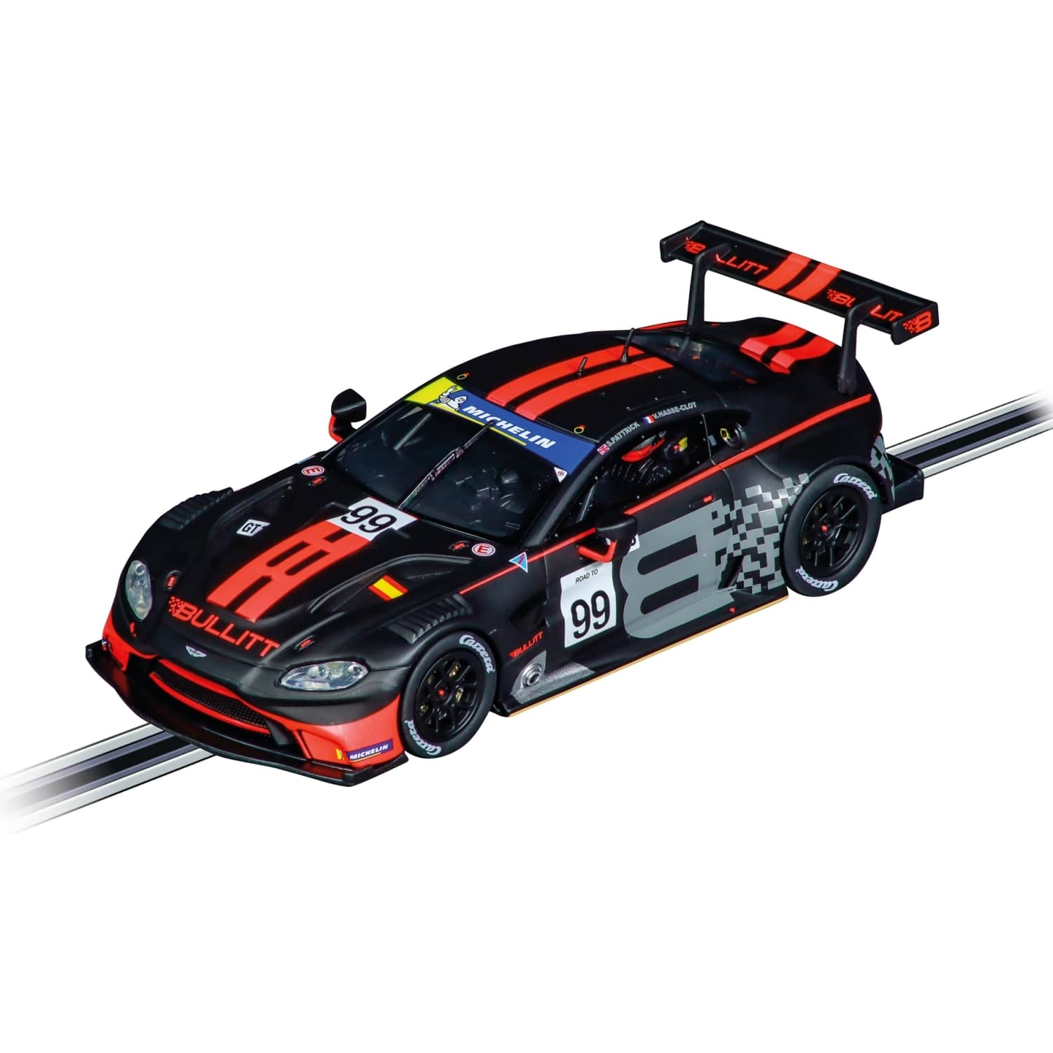 Carrera - Digital 132 Aston Martin Vantage GT3 Bullitt Racing No.99 Slot Car Also Suits Scalextric