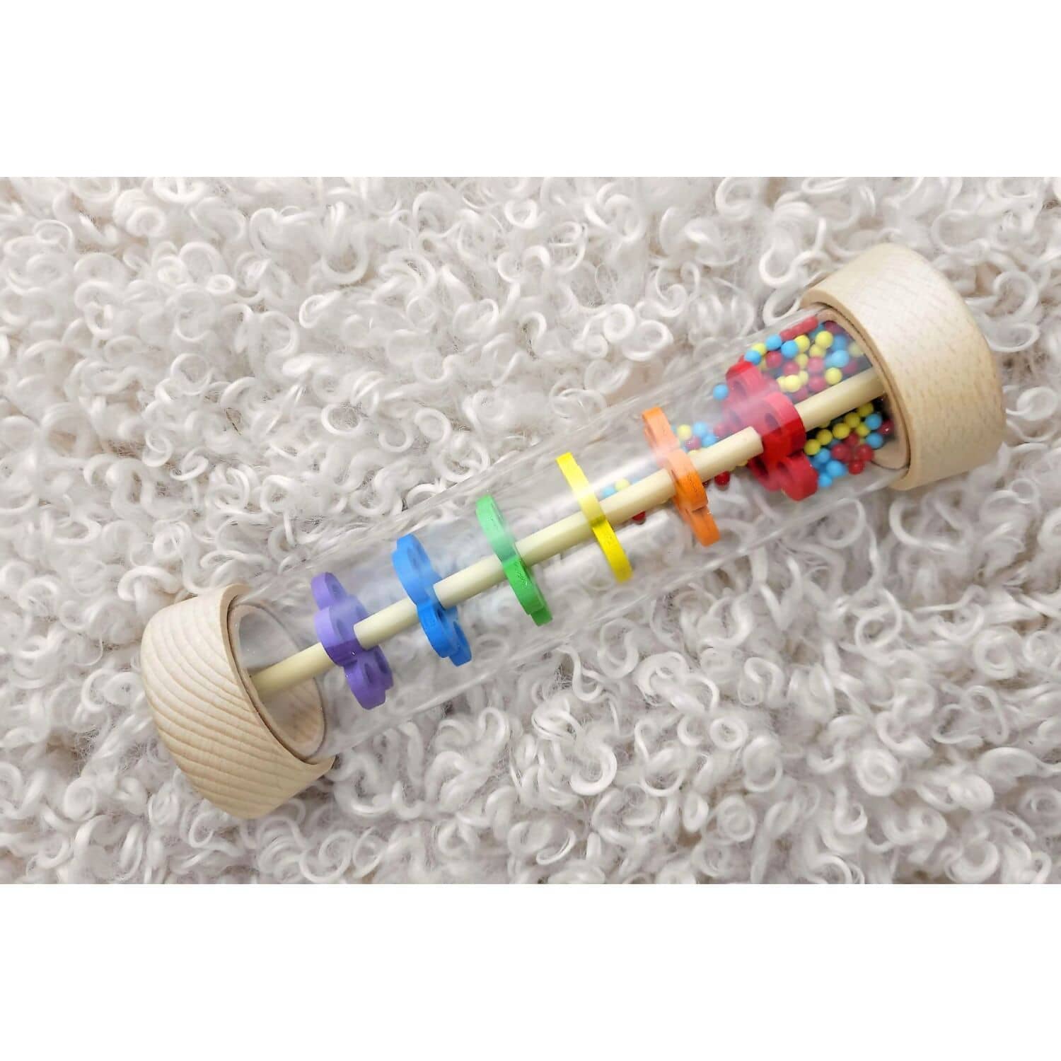 Kaper Kidz - Wooden Rainmaker Rattle In Clear Tube