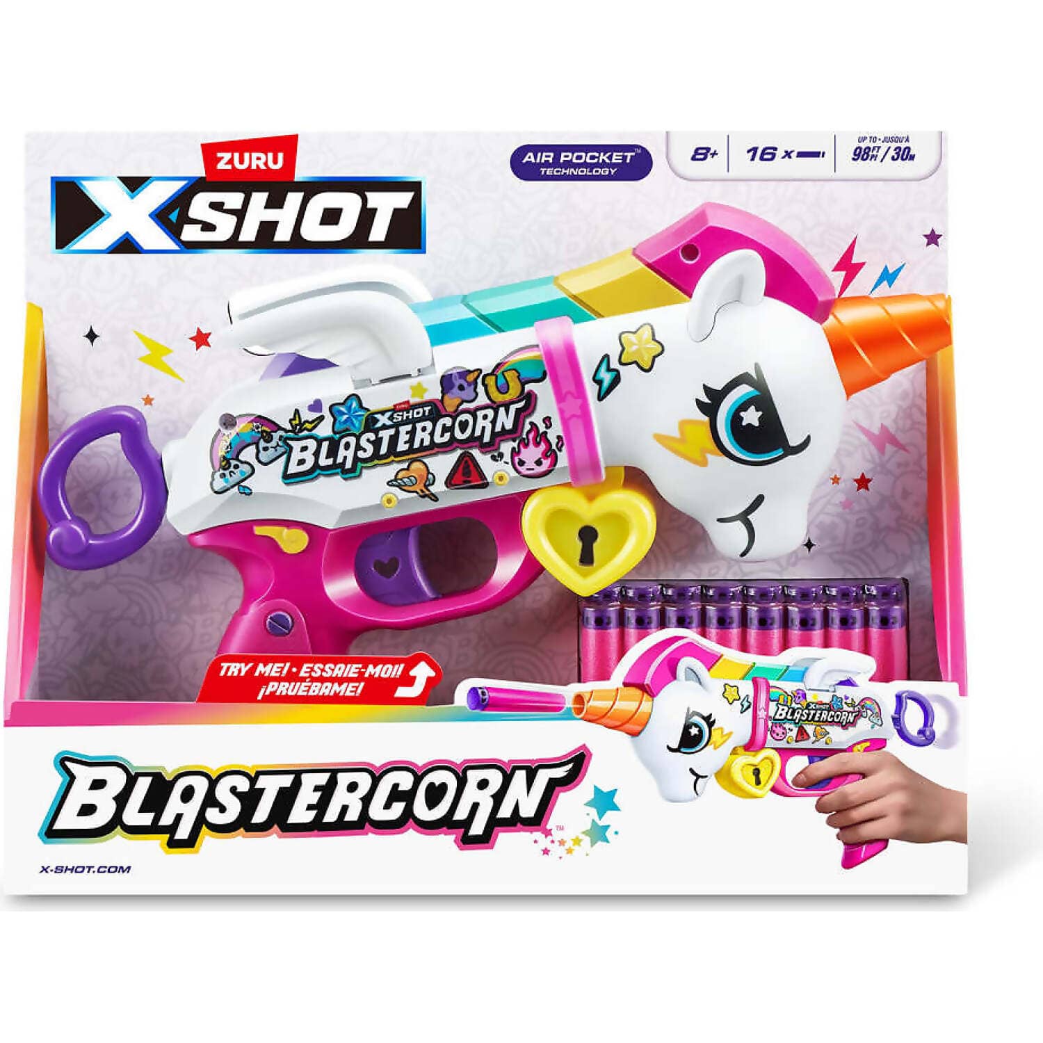 Zuru - X Shot Blastercorn Unicorn Blaster 16 Darts