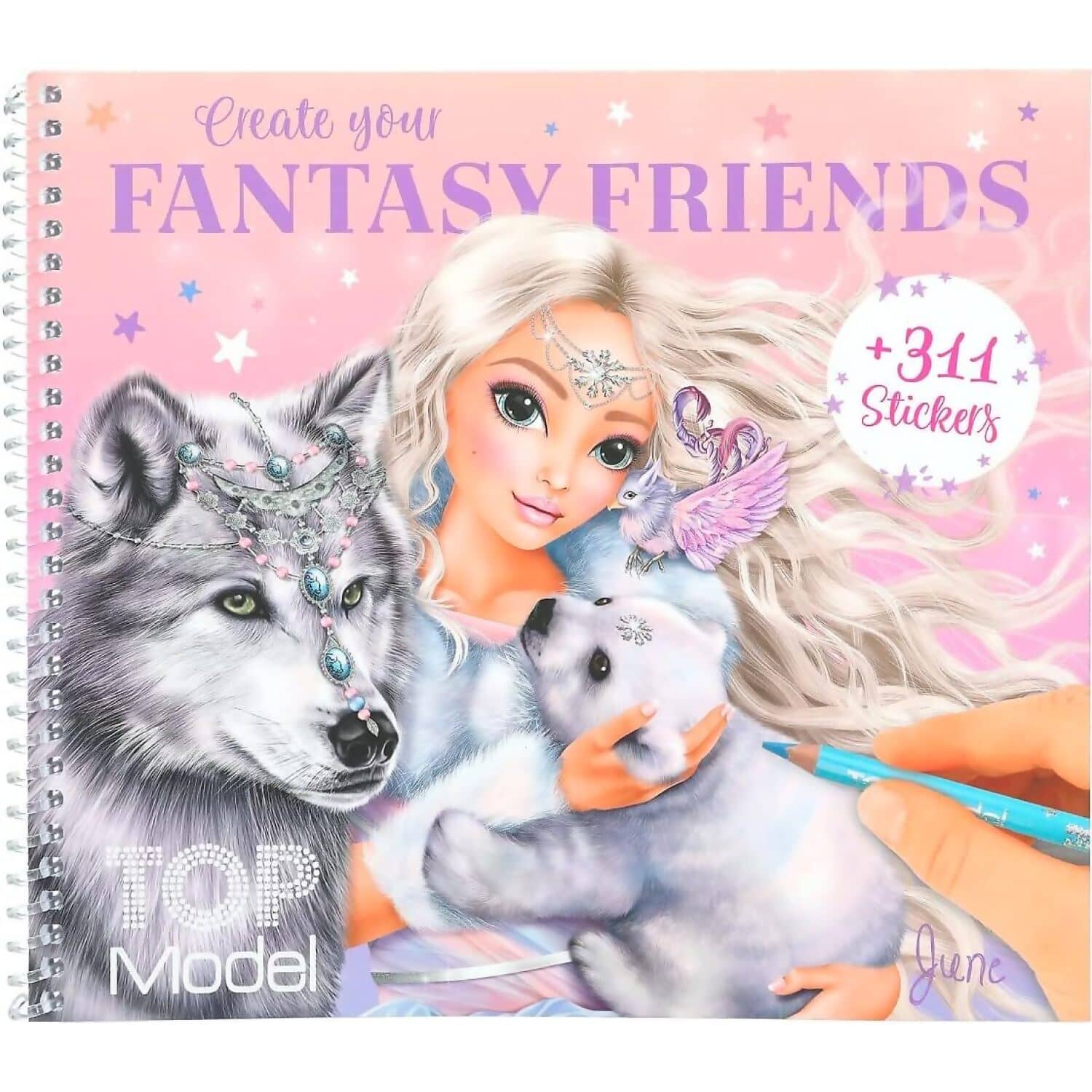 Topmodel - Iceworld Create Your Fantasy Friend Colouring And Sticker Book