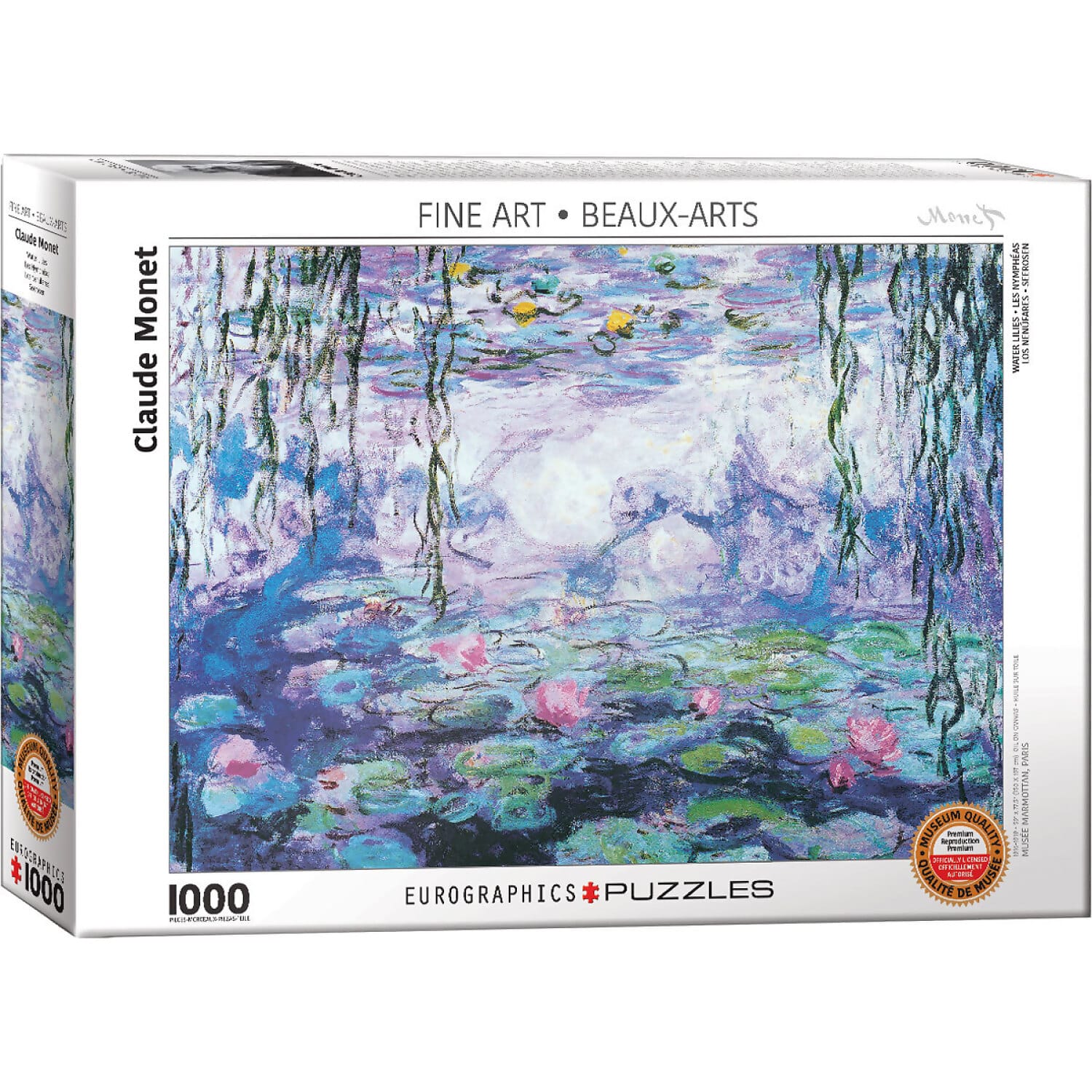 Eurographics - Water Lilies By Claude Monet - Jigsaw Puzzle 1000pc