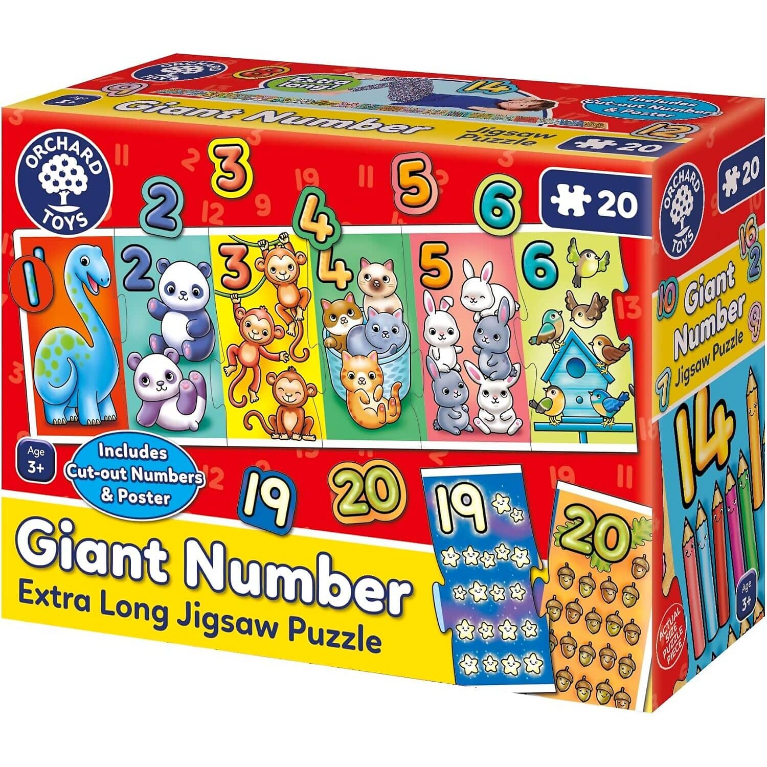 Orchard Toys - Giant Number - Extra Long Jigsaw Puzzle 20pc