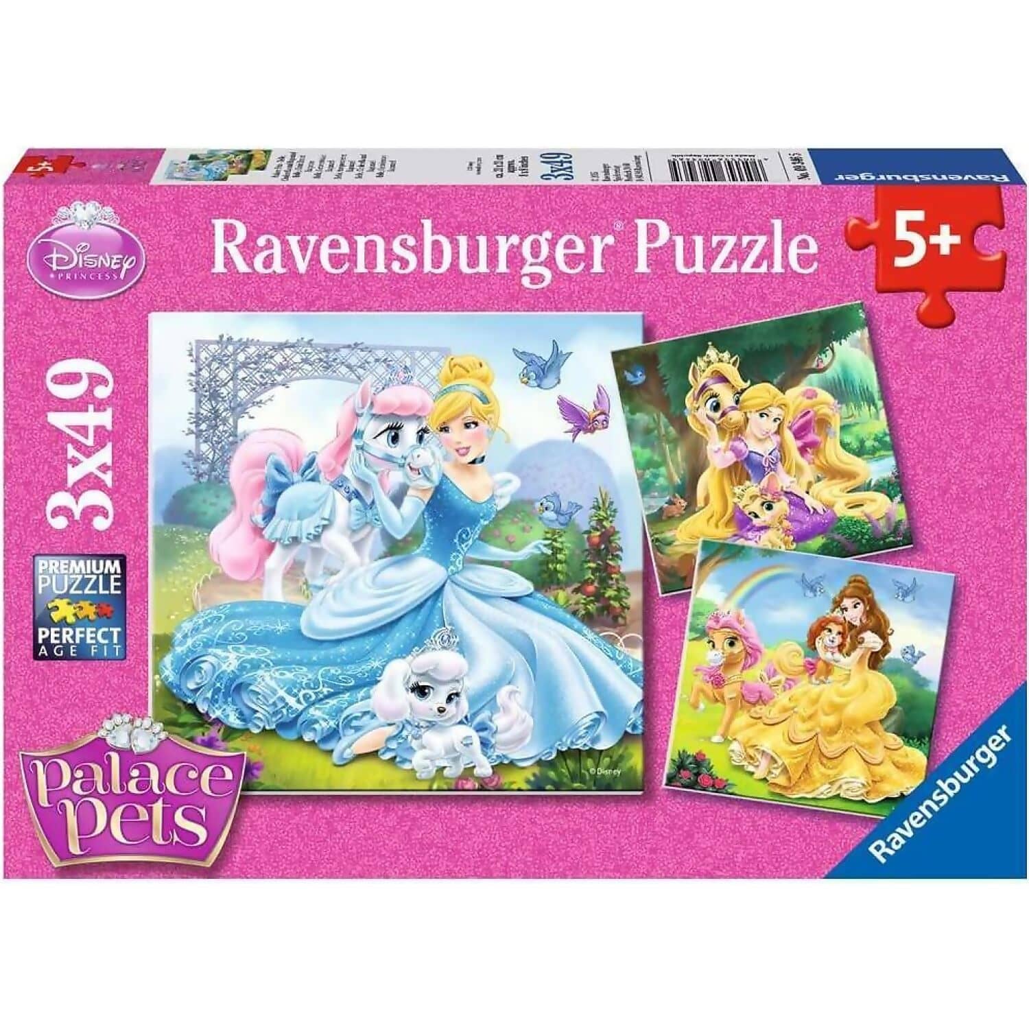 Ravensburger - Disney Princess Belle Cinderella Rapunzel Jigsaw Puzzle 3 X 49pc