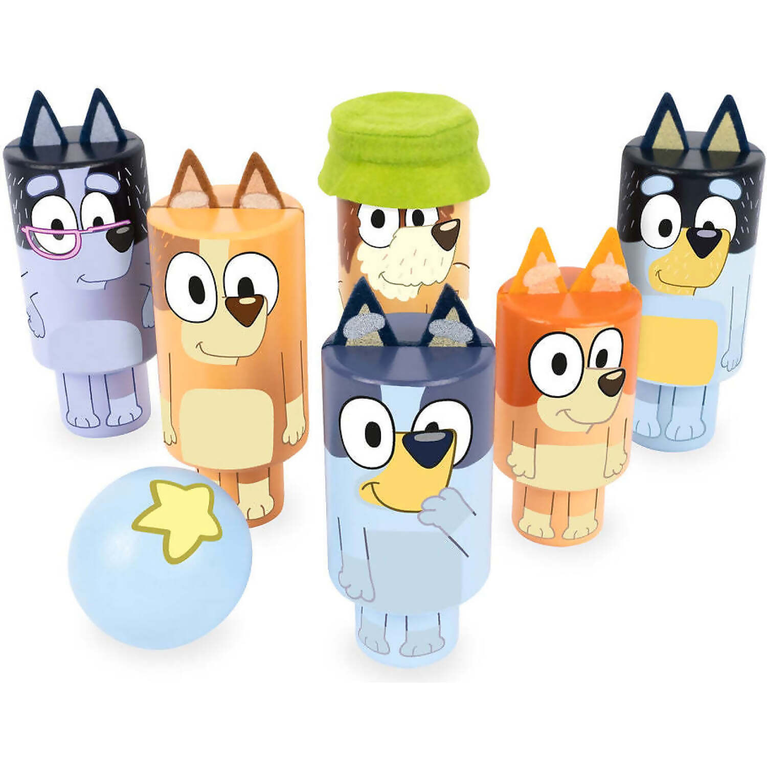 Bluey - Wooden Character Skittles - Jasnor