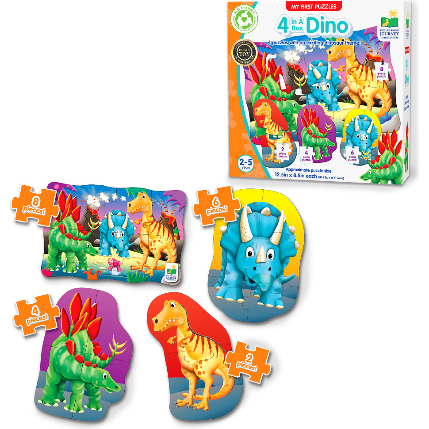 The Learning Journey - My First Puzzles Set 4-in-a-box - Dino