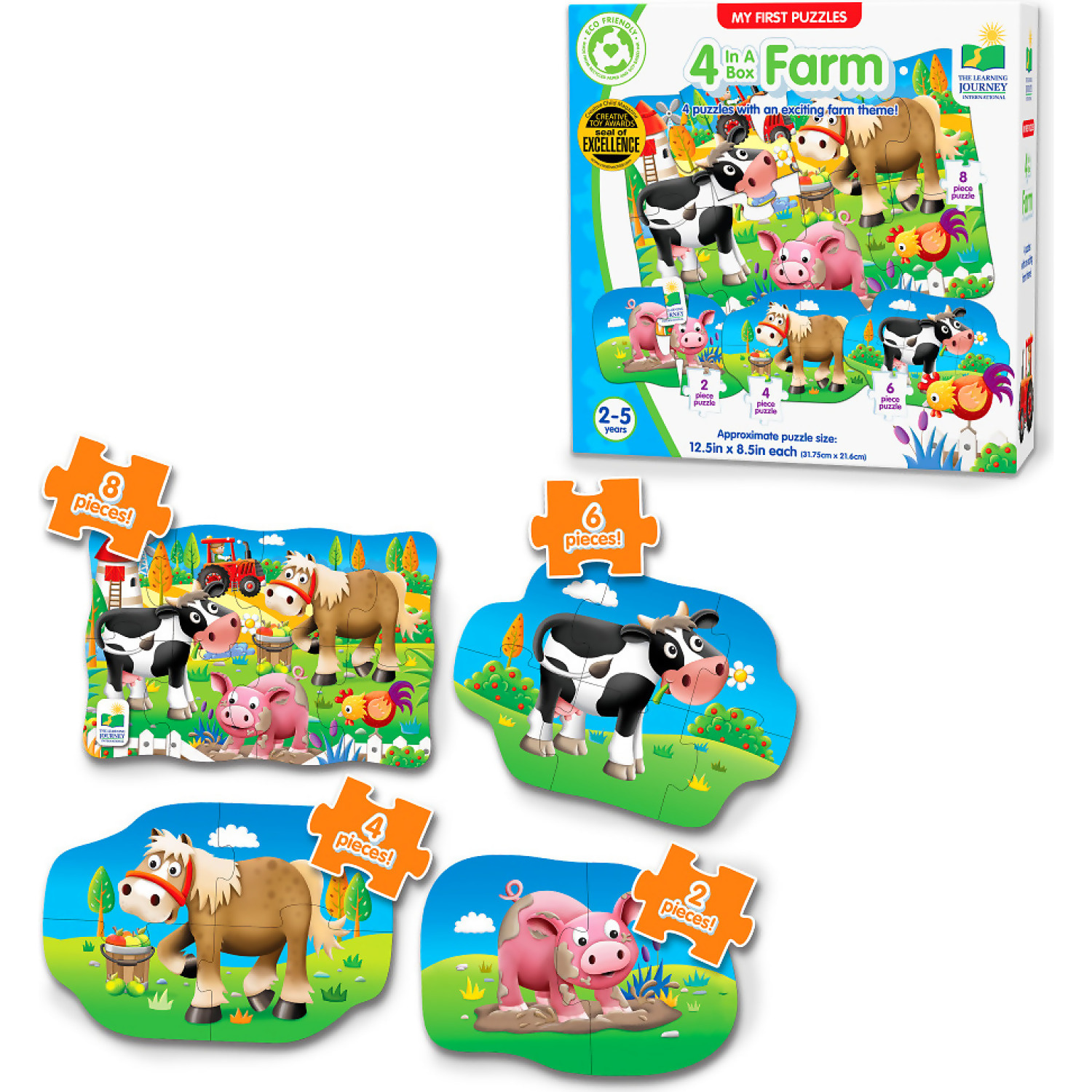 The Learning Journey - My First Puzzles Set 4-in-a-box - Farm