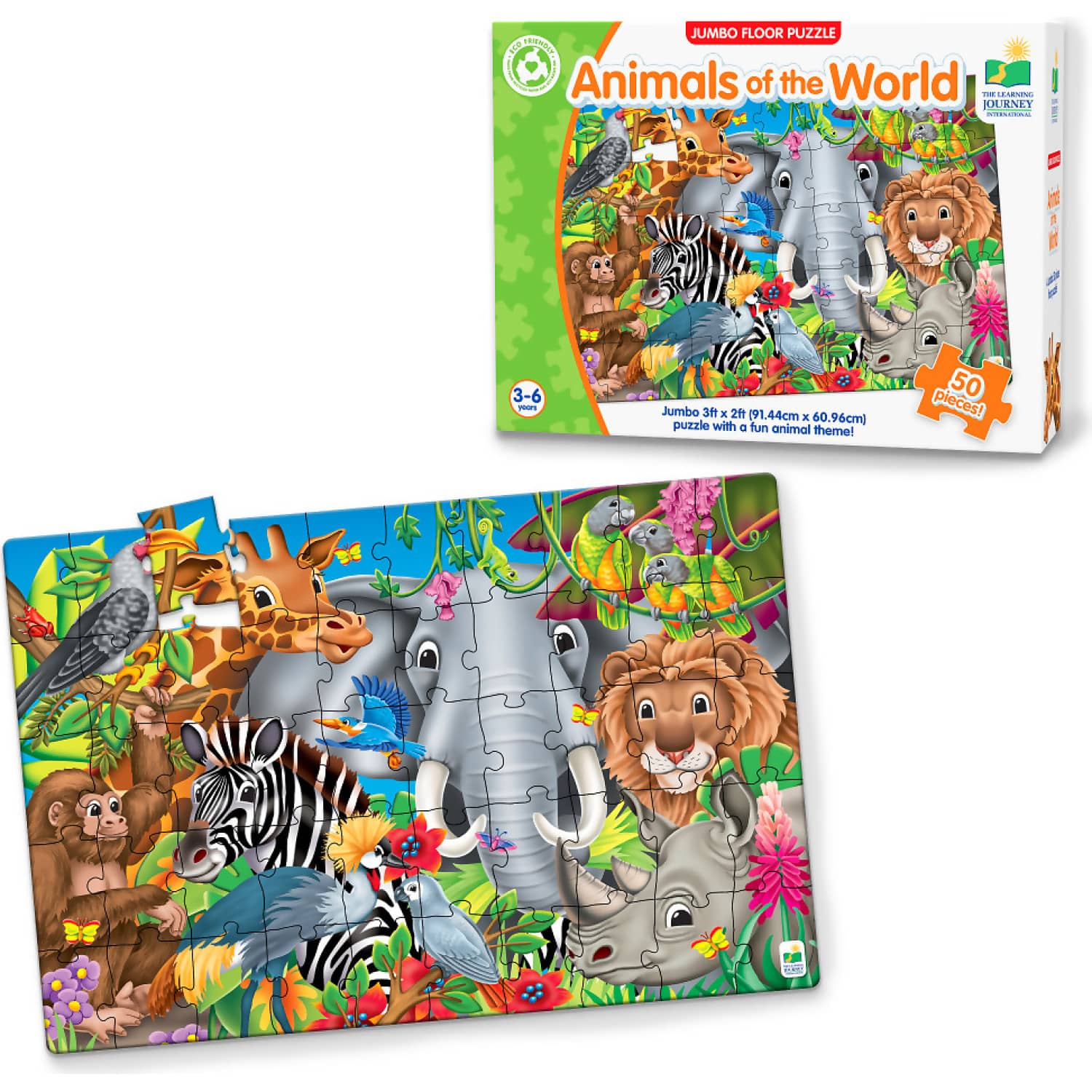 The Learning Journey - Jumbo Floor Puzzles - Animals Of The World