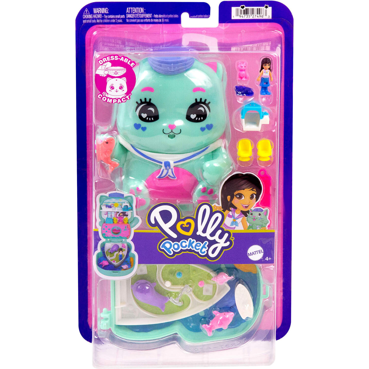 Polly Pocket - Set Sail Kitty Compact Playset - Mattel