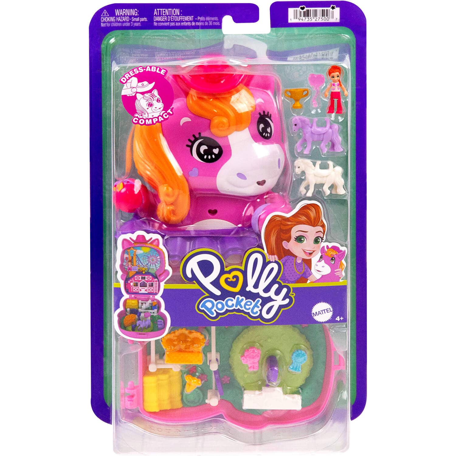 Polly Pocket - Pony Rodeo Compact Playset - Mattel