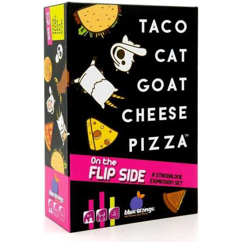 Blue Orange Games - Taco Cat Goat Cheese Pizza On The Flip Side Card Game Expansion