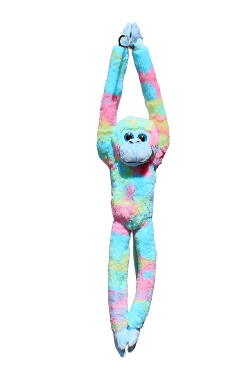 Cotton Candy – Plush Jenny Hang Monkey Blue Multicolor – BrickBuilder ...