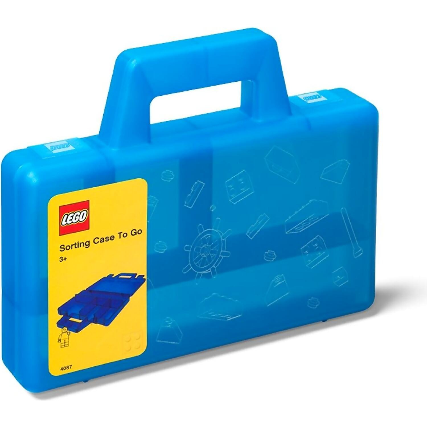 LEGO Transparent Blue Sorting Case To Go - Room Copenhagen