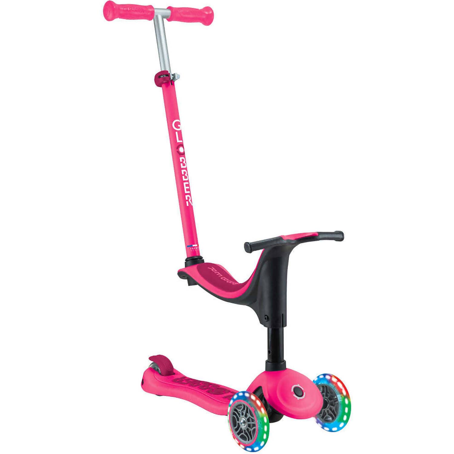 Globber - Go Up Sporty Lights V2 - Fuchsia/dark Pink Scooter