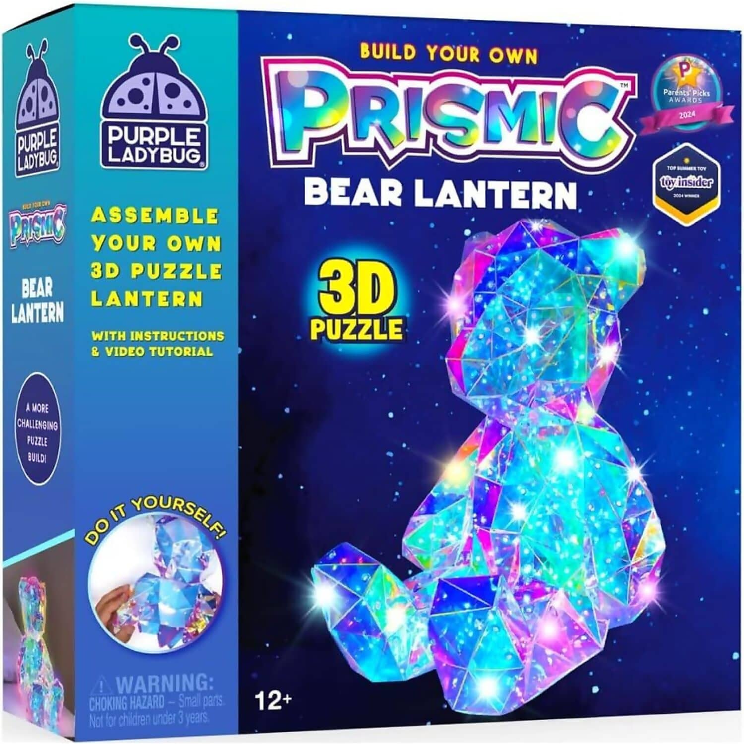 Purple Ladybug - Prismic Bear Lantern 3D Shape Puzzle Kit