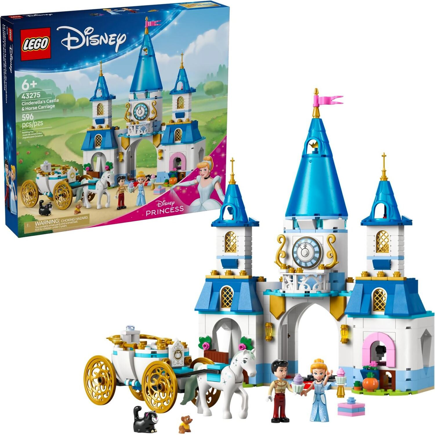 LEGO 43275 Cinderella's Castle & Horse Carriage - Disney