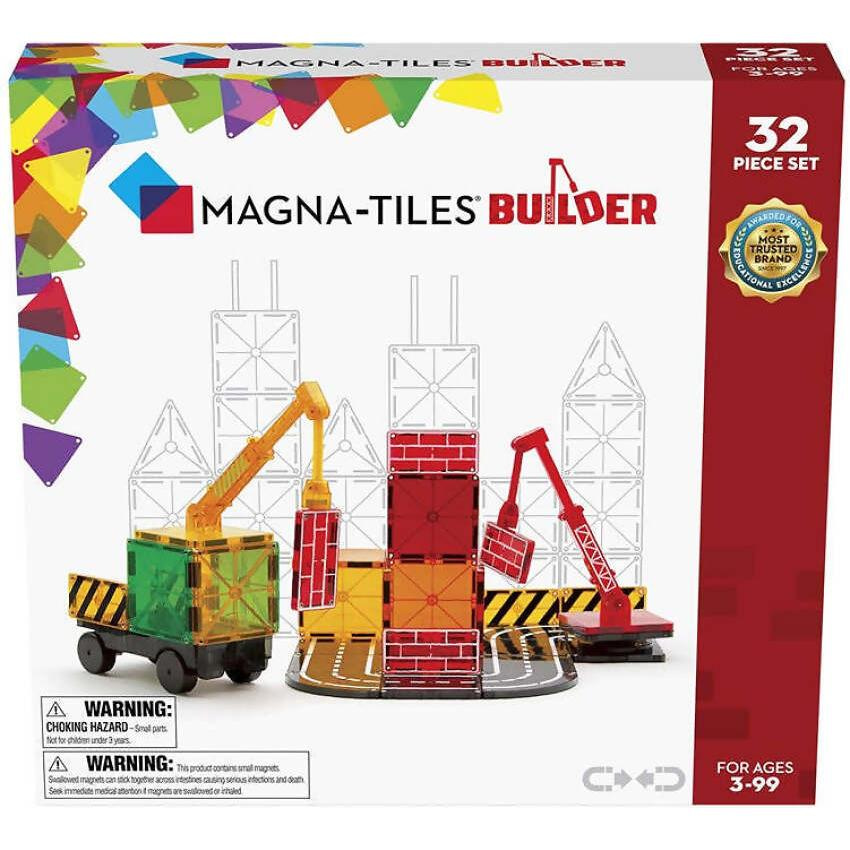 MAGNA-TILES - Builder - 32 Piece Set - Johnco